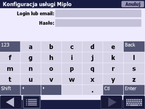 Konfiguracja usługi Miplo - logowanie do konta Miplo