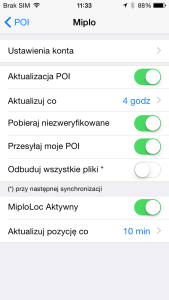 AutoMapa dla iOS - Okno Miplo
