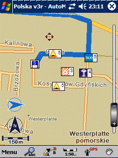wizualizacja trasy na mapie
