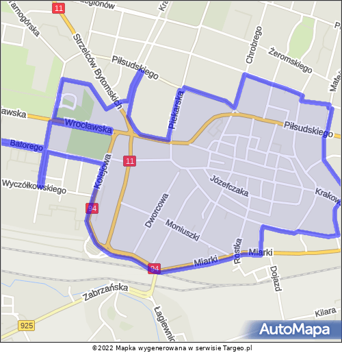 Bytom Strefa Płatnego Parkowania mapa Targeo